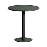 Week-End Bistro Table: Round + Glass Green