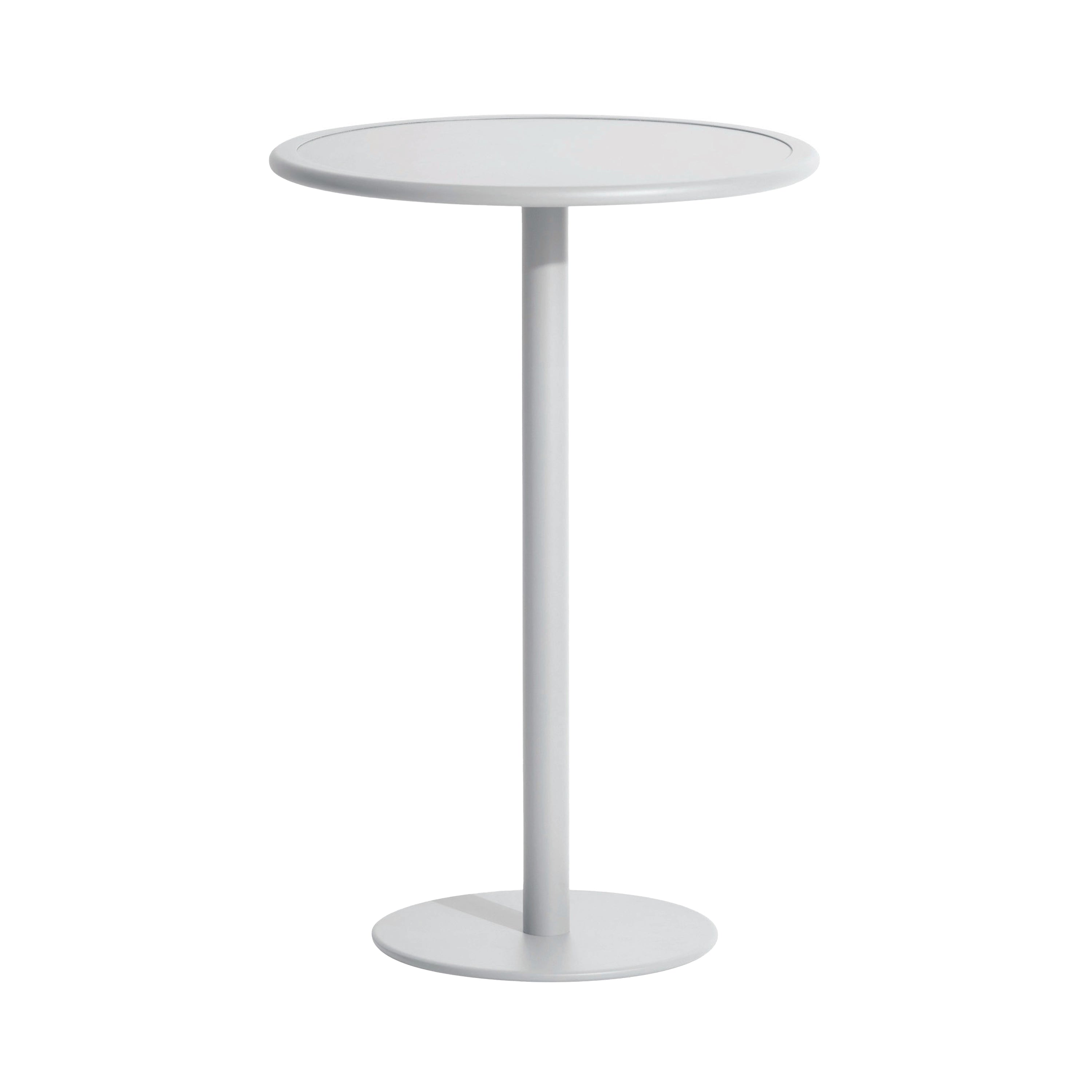 Week-End High Table: Round + Pearl Grey