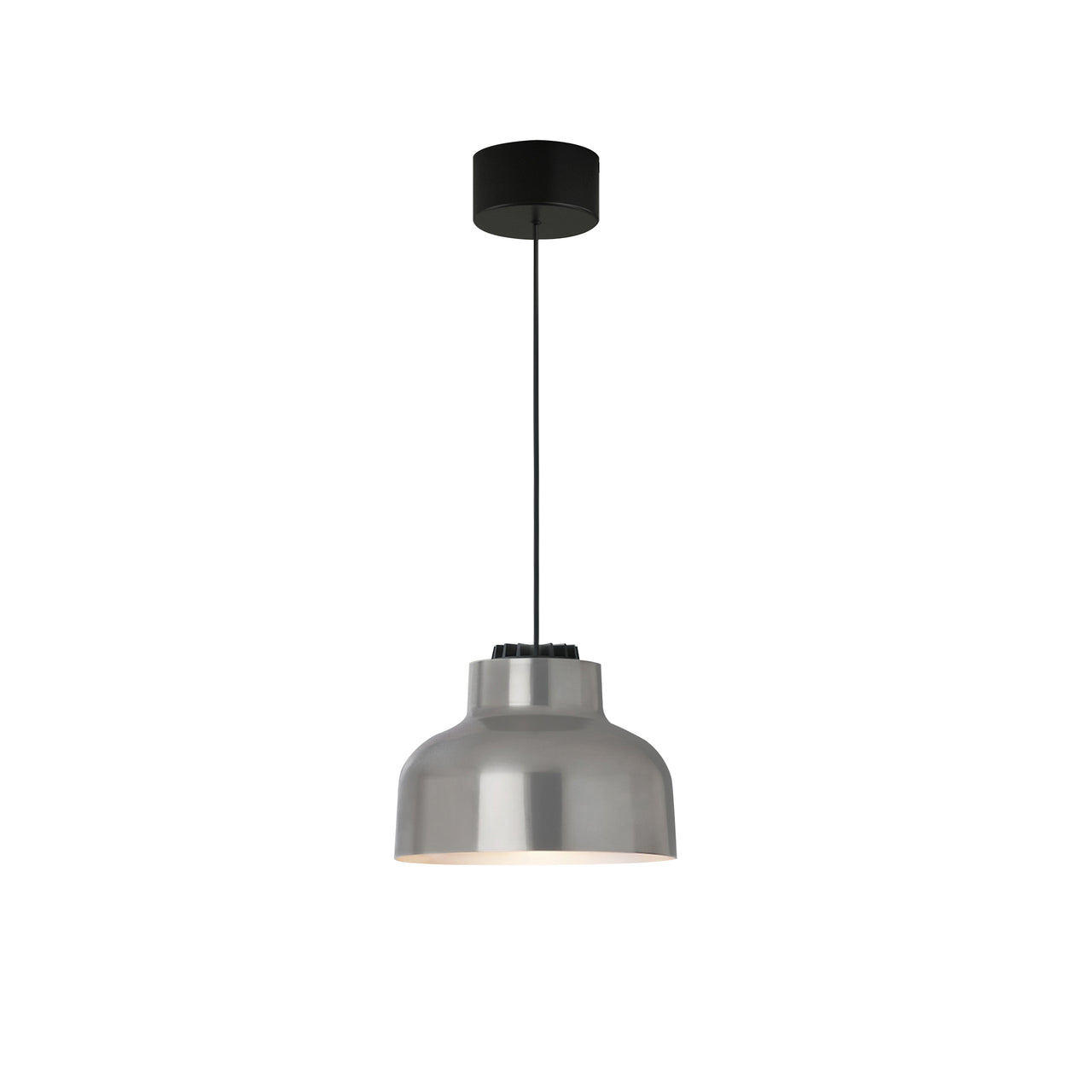 M64 Pendant Lamp: Polished Aluminum + Black