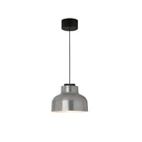 M64 Pendant Lamp: Polished Aluminum + Black