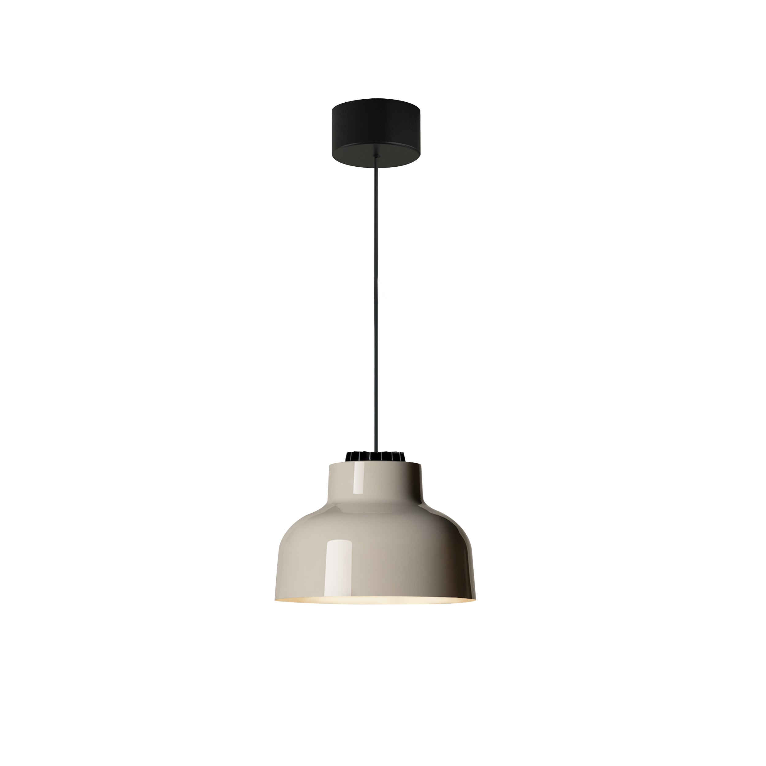 M64 Pendant Lamp: Soft Stone + Black