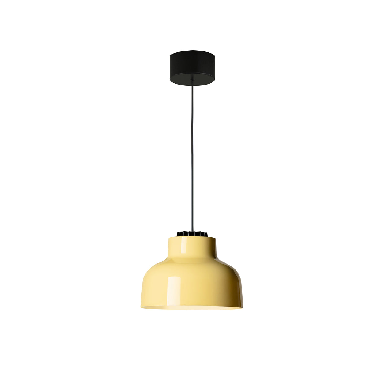 M64 Pendant Lamp: Cream Yellow + Black
