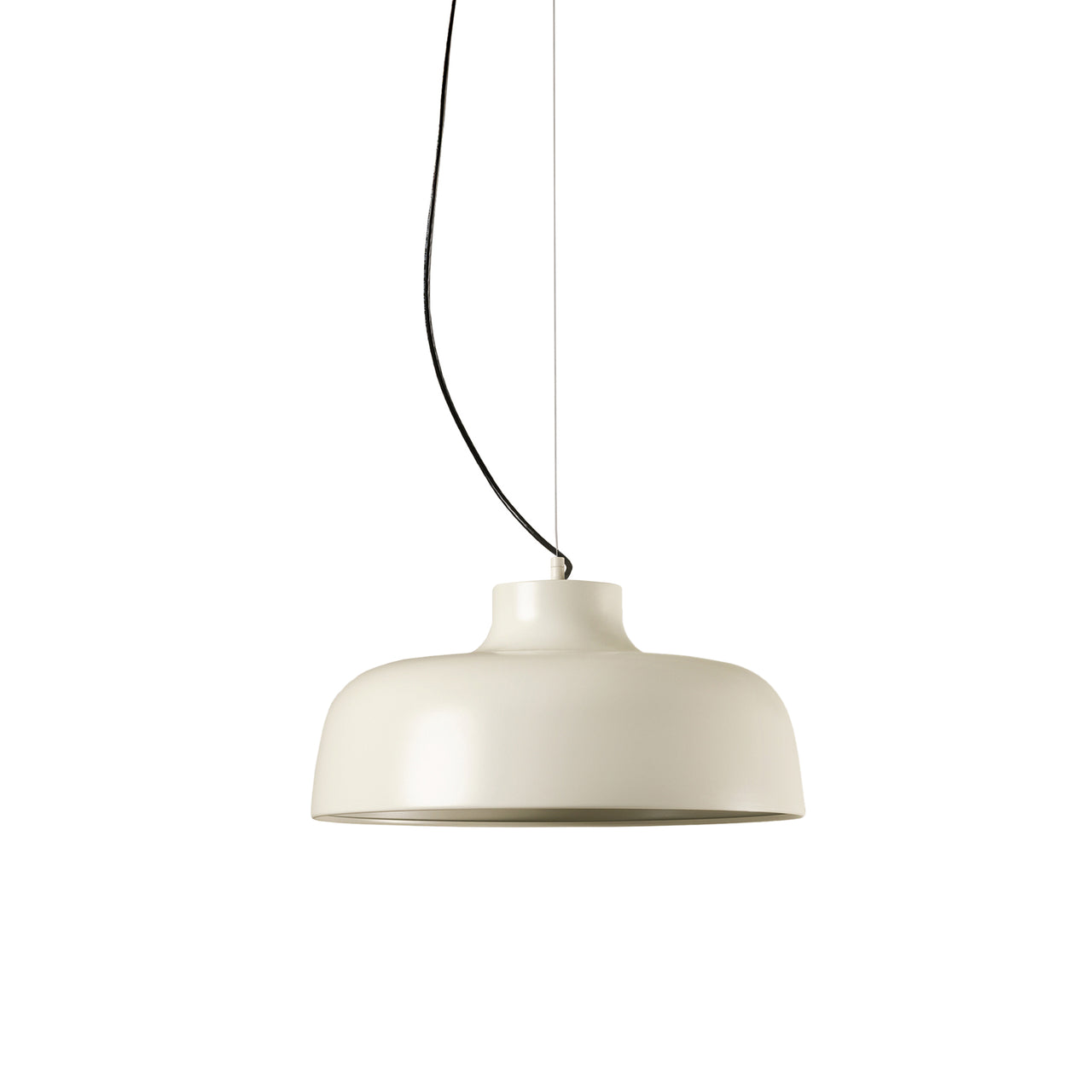 M68 Pendant Lamp: Matte White Grey Aluminum + White