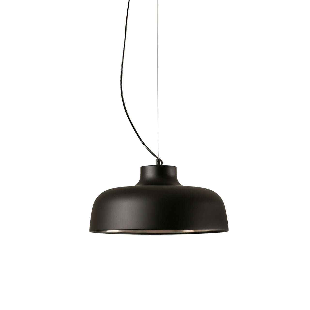 M68 Pendant Lamp: Black Matte Aluminum + Black