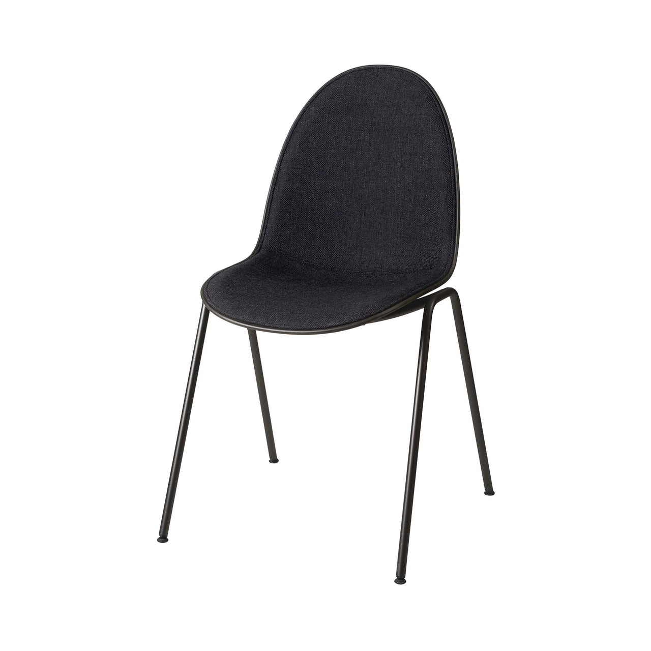 Eternity Side Chair: Front Upholstered + Coffee Waste Black