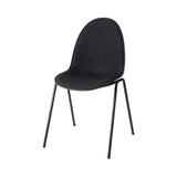Eternity Side Chair: Front Upholstered + Coffee Waste Black