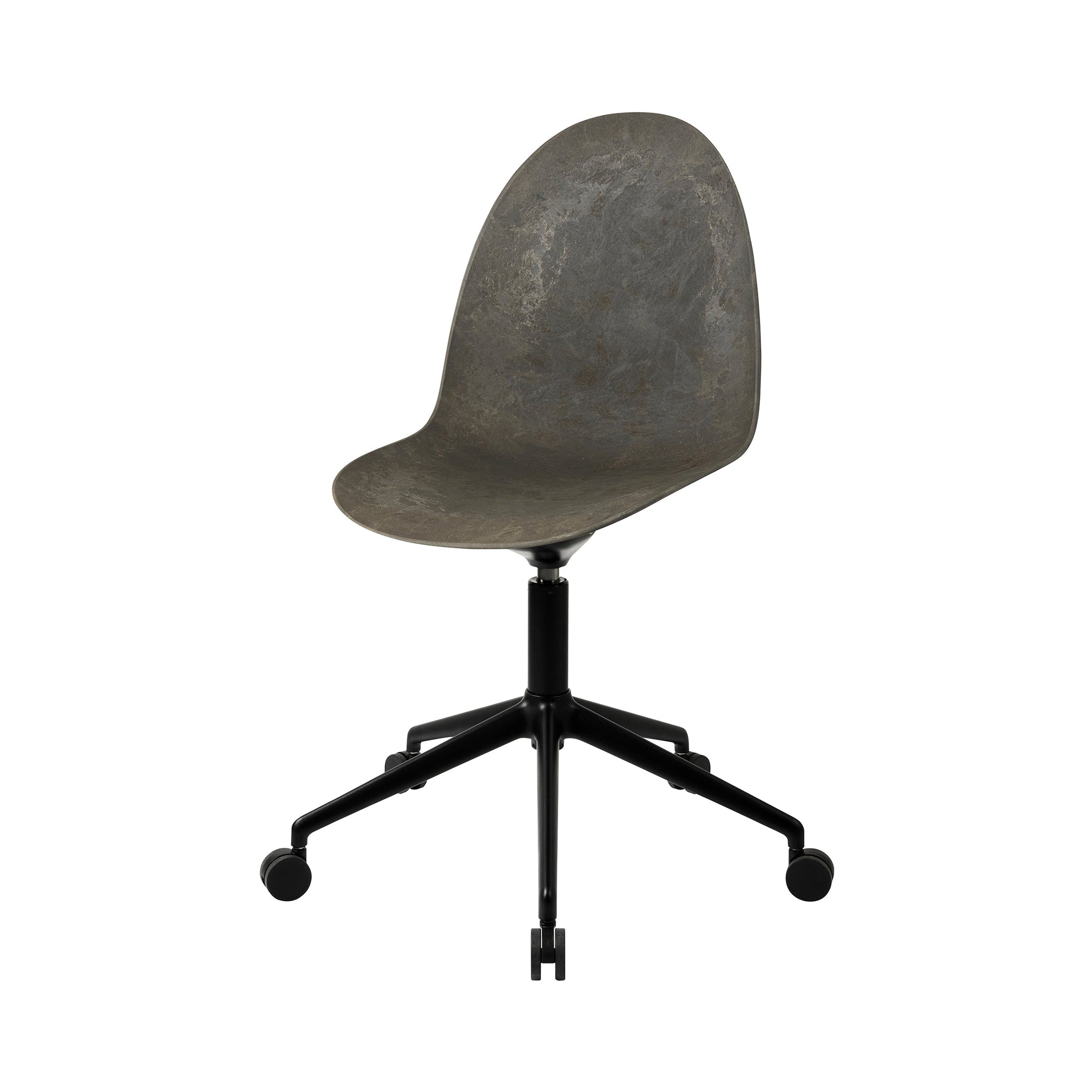 Eternity Swivel Chair with Castor: Coffee Waste Dark + Black