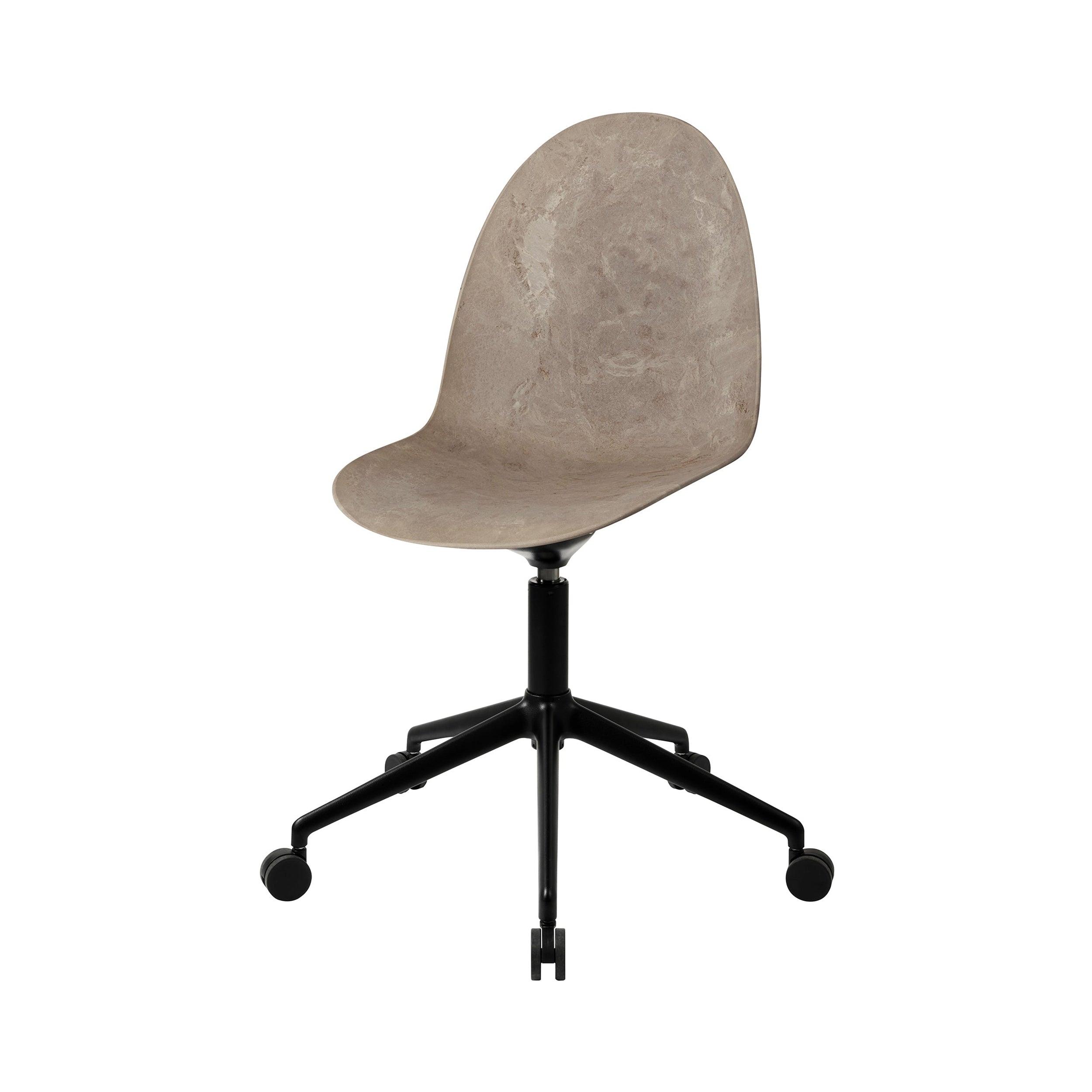 Eternity Swivel Chair with Castor: Coffee Waste Light + Black