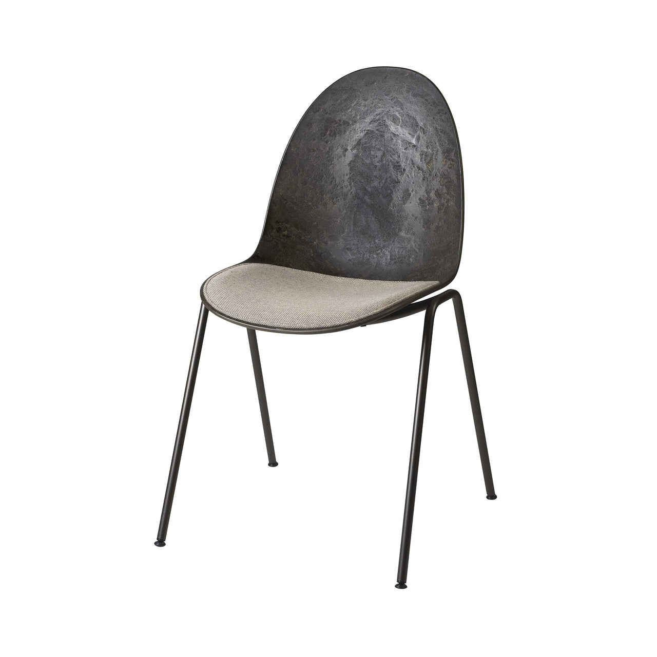 Eternity Side Chair: Seat Upholstered + Coffee Waste Black