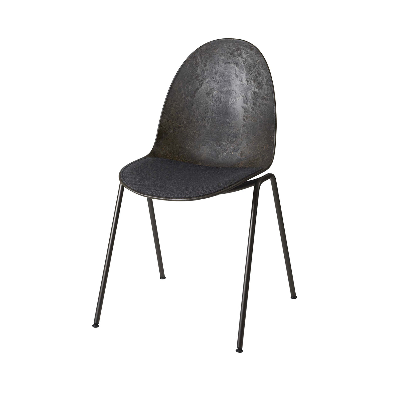 Eternity Side Chair: Seat Upholstered + Coffee Waste Black