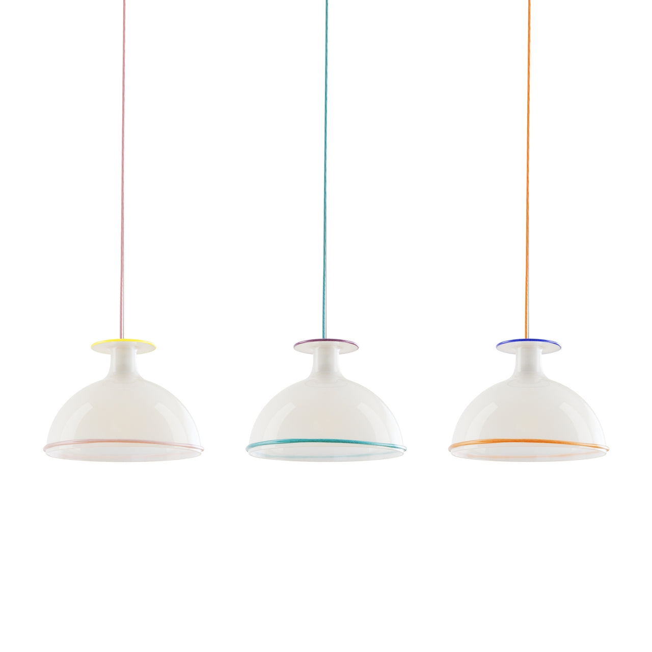 Mark Pendant Light: Opal + Yellow + Pink + Opal + Violet + Green + Opal + Blue + Orange