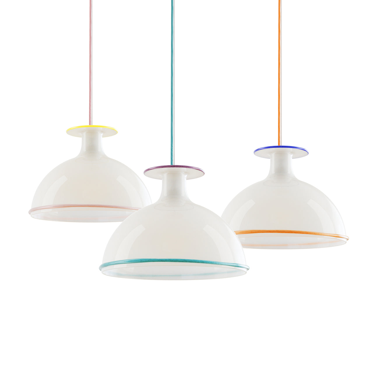 Mark Pendant Light: Opal + Yellow + Pink + Opal + Violet + Green + Opal + Blue + Orange