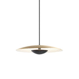 Ginger Suspension Light: Brushed Brass + White
