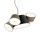 Tam Tam 3 Pendant Light: Black + Brown Grey