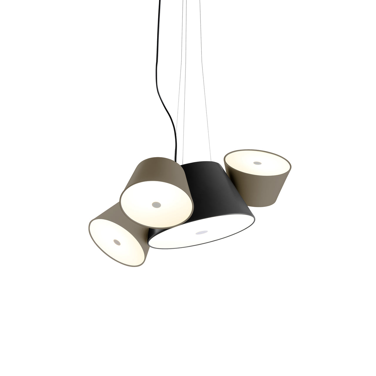 Tam Tam Mini Pendant Light: Black + Brown Grey
