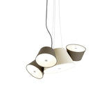 Tam Tam Mini Pendant Light: Off-White + Brown Grey