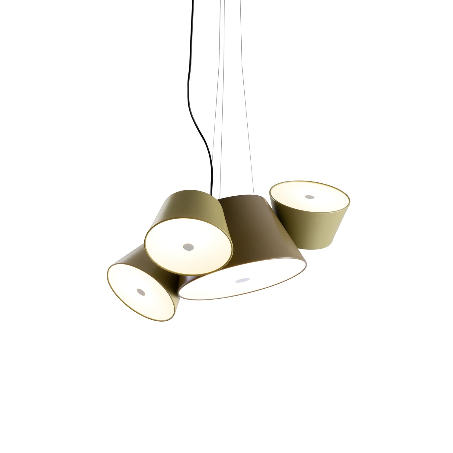 Tam Tam Mini Pendant Light: Khaki + Olive Yellow