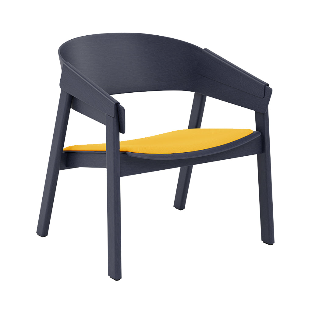 Cover Lounge Chair: Upholstered + Midnight Blue