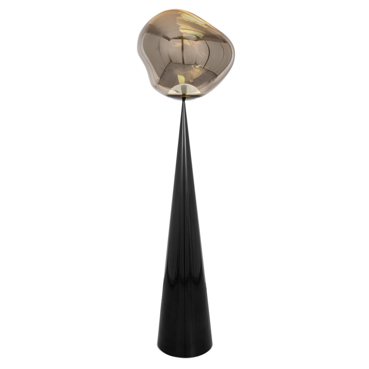 Melt Cone Fat Floor Light: Bronze