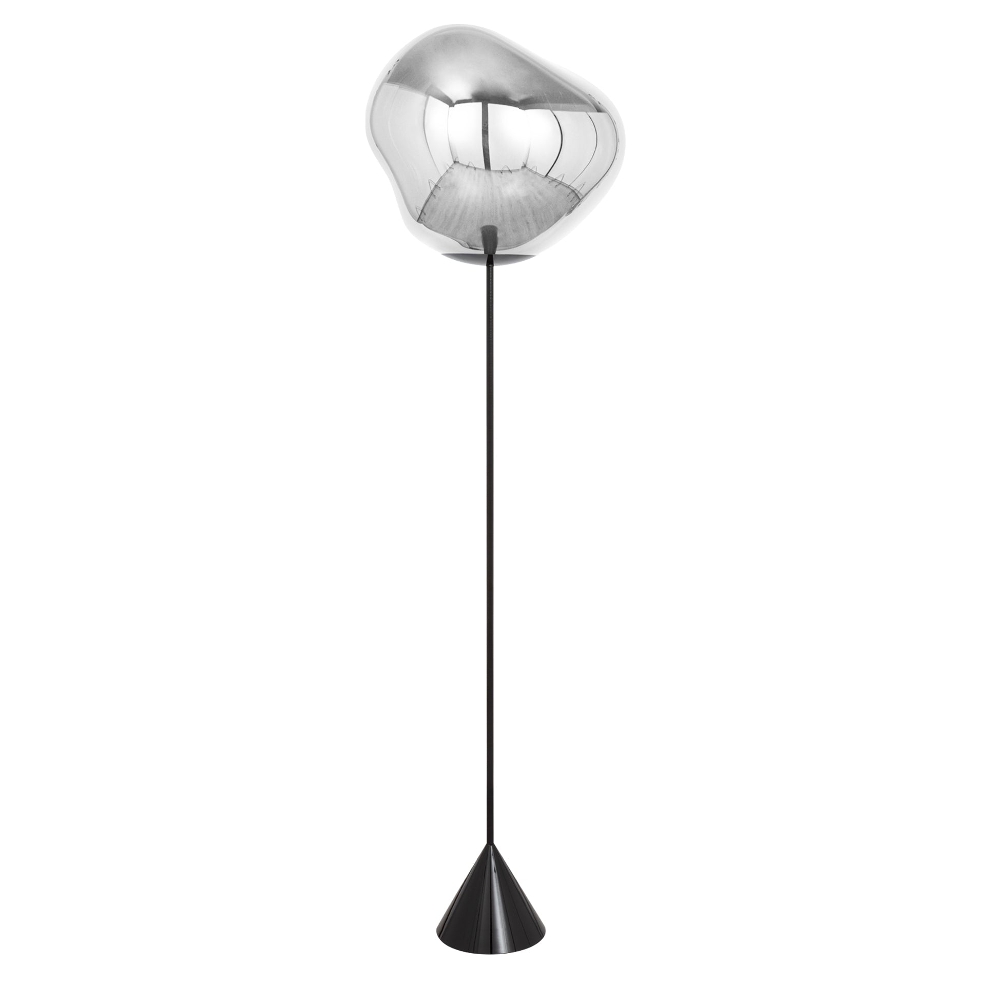 Melt Cone Floor Lamp: Slim + Silver