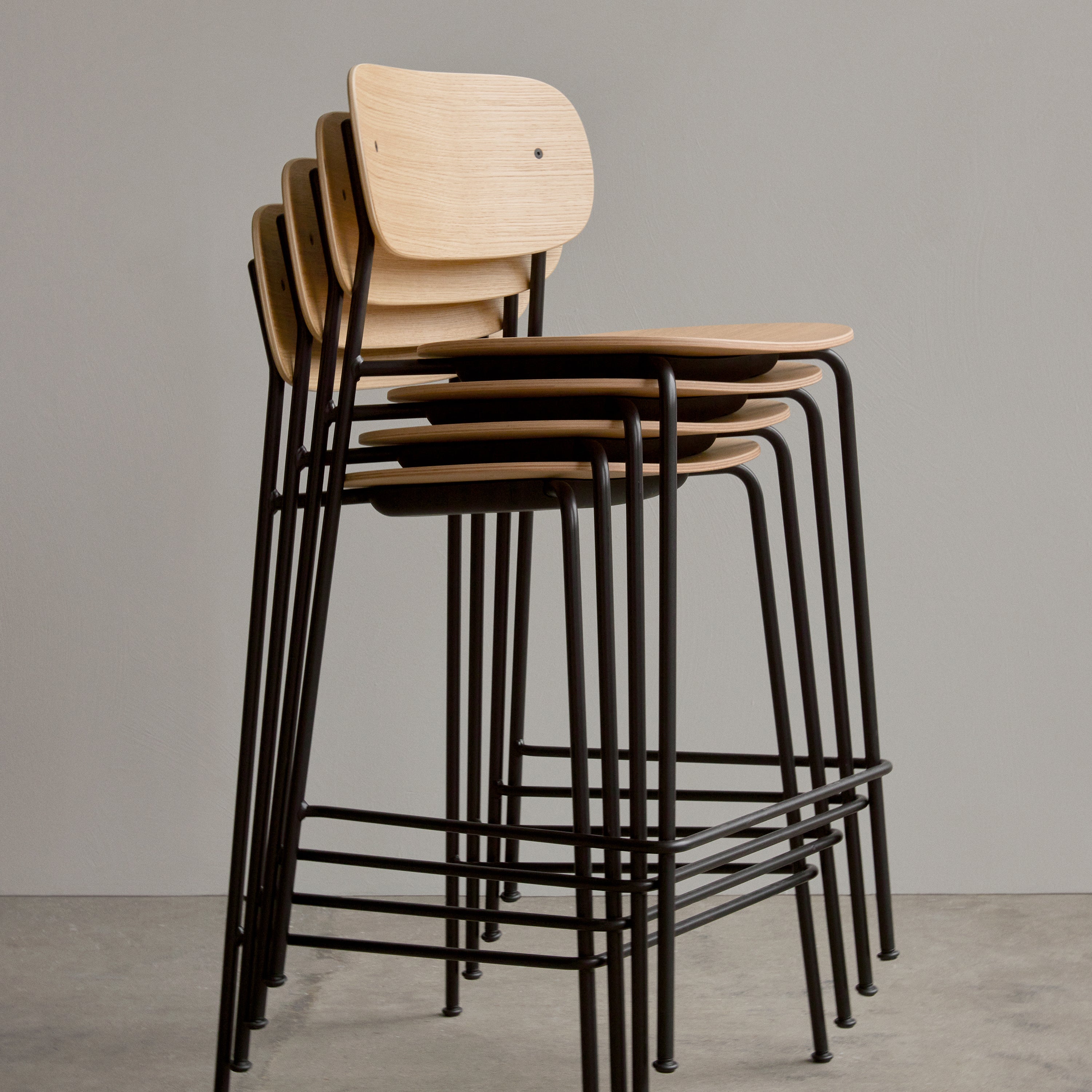 Co Bar + Counter Chair: Wood
