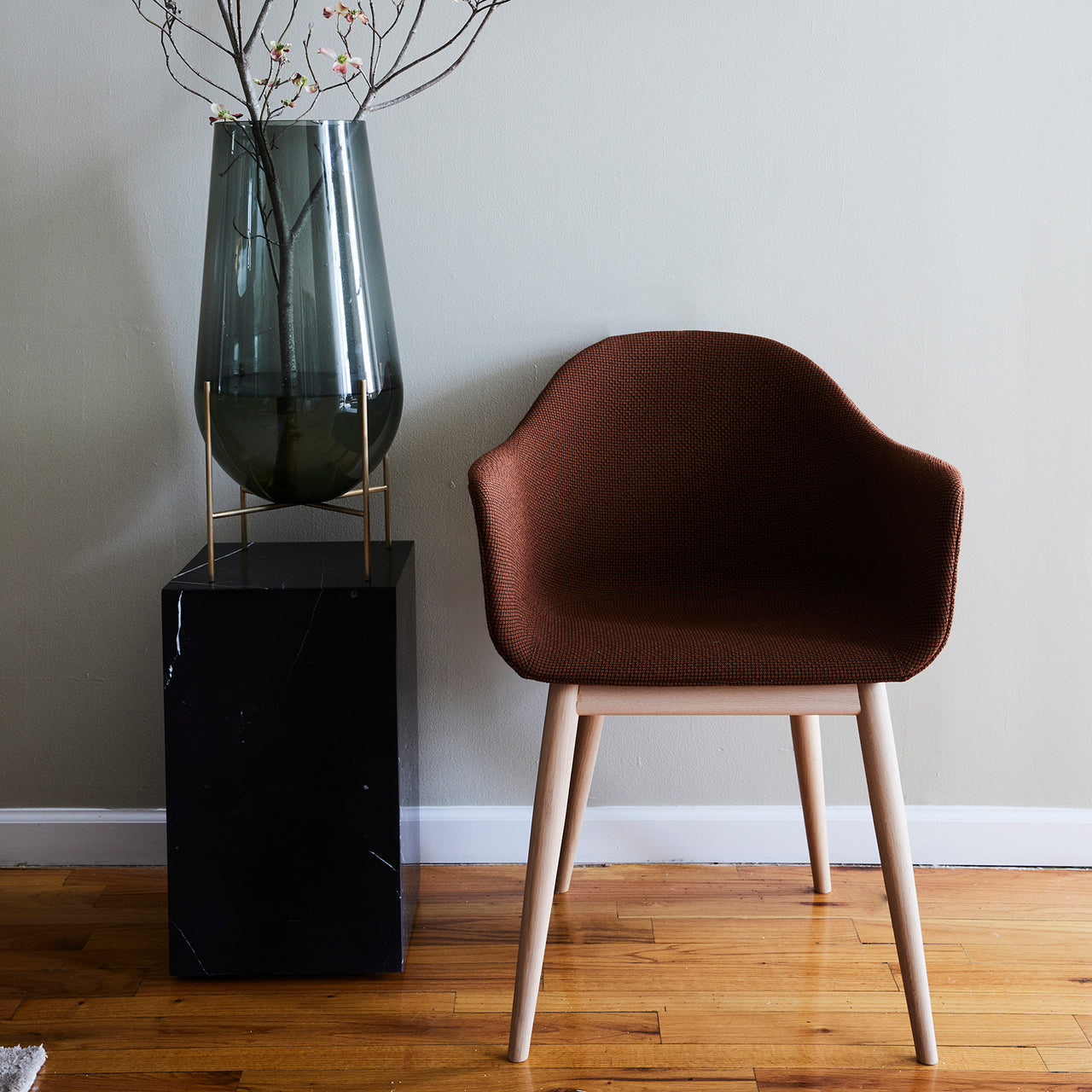 Harbour Dining Chair: Wood Base Upholstered
