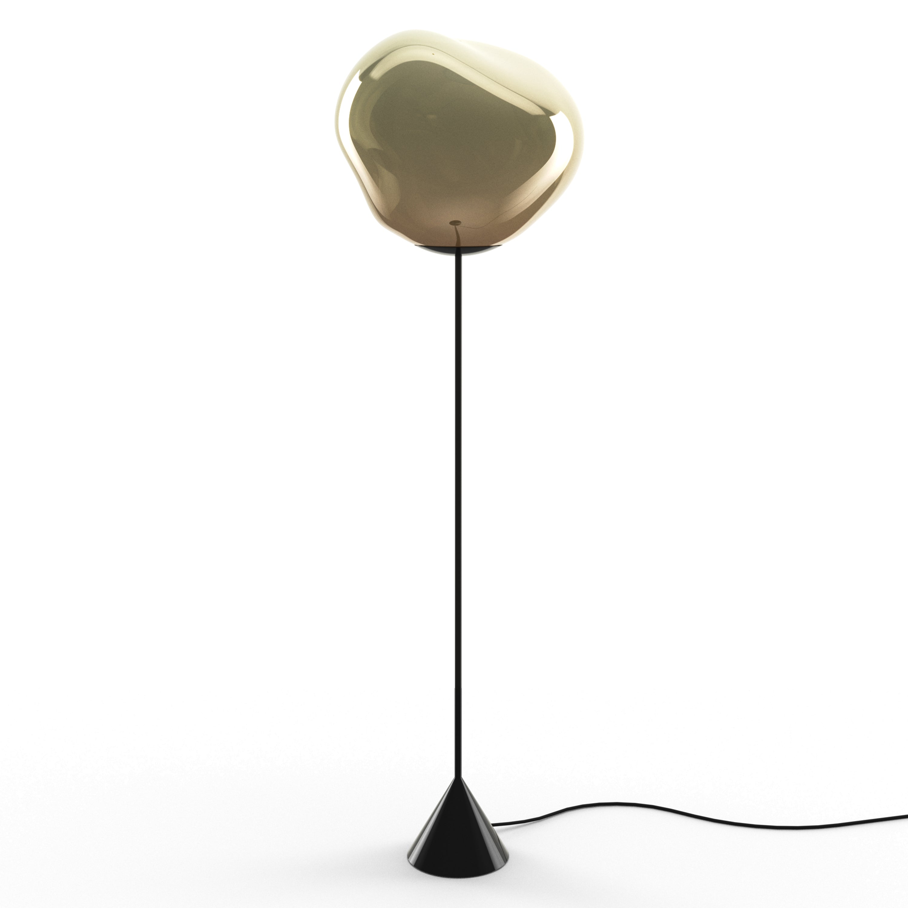 Melt Cone Slim Floor Light + Bronze