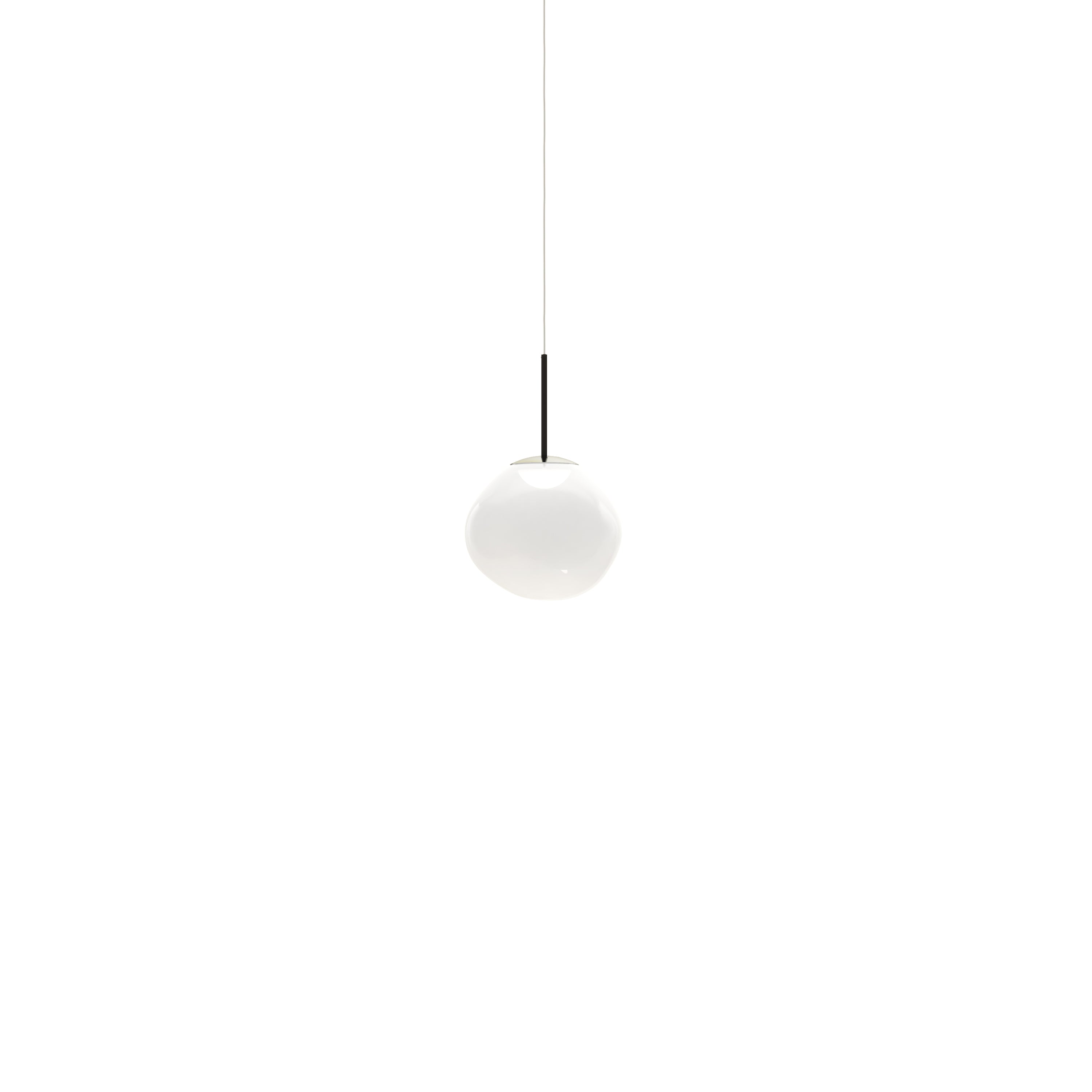 Melt Pendant Light: Mini + Opal + Silver