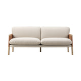 Savannah Sofa: 2 Seater + Light Oiled Oak + Cognac