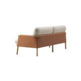 Savannah Sofa: 2 Seater + Light Oiled Oak + Cognac