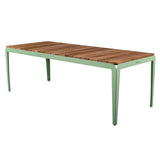 Bended Table: Wood Top + Pale Green