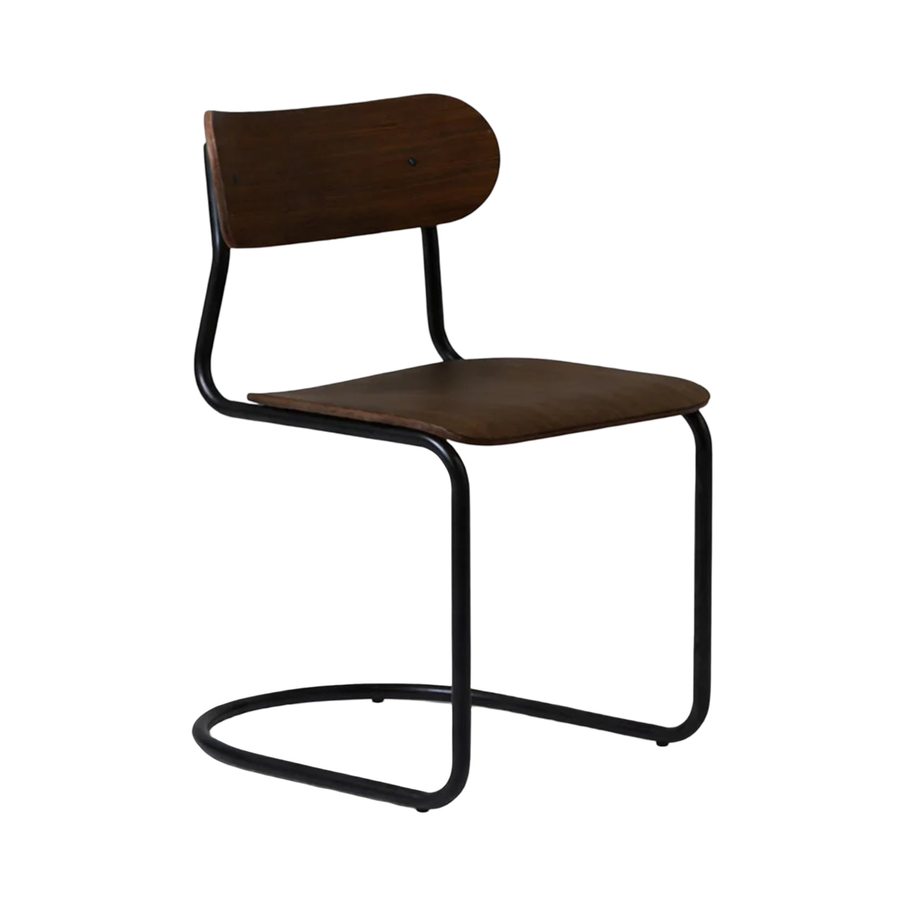 Archer Cantilever Chair: Black +  Smoked Oak