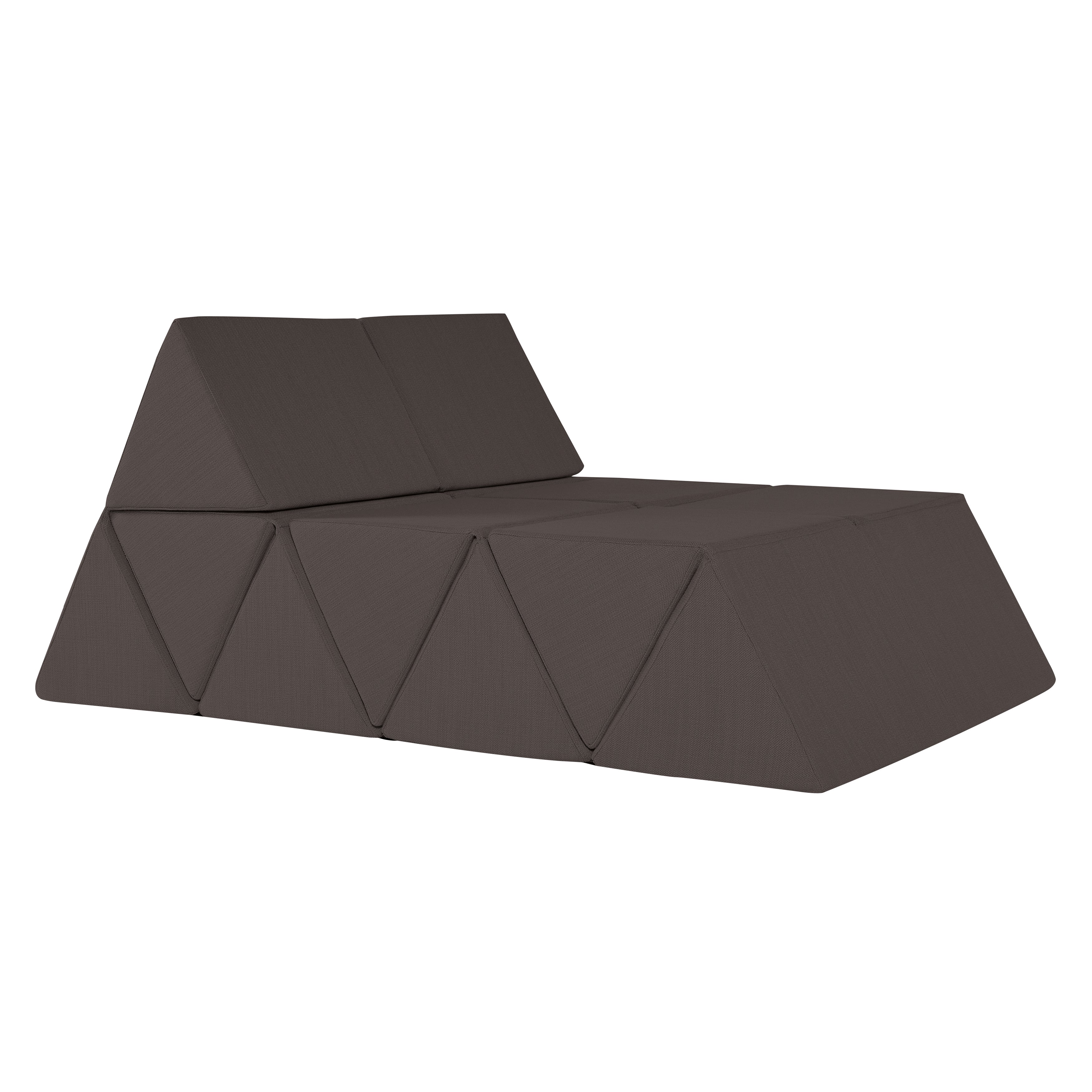 Peak Lounge Sofa: Charcoal