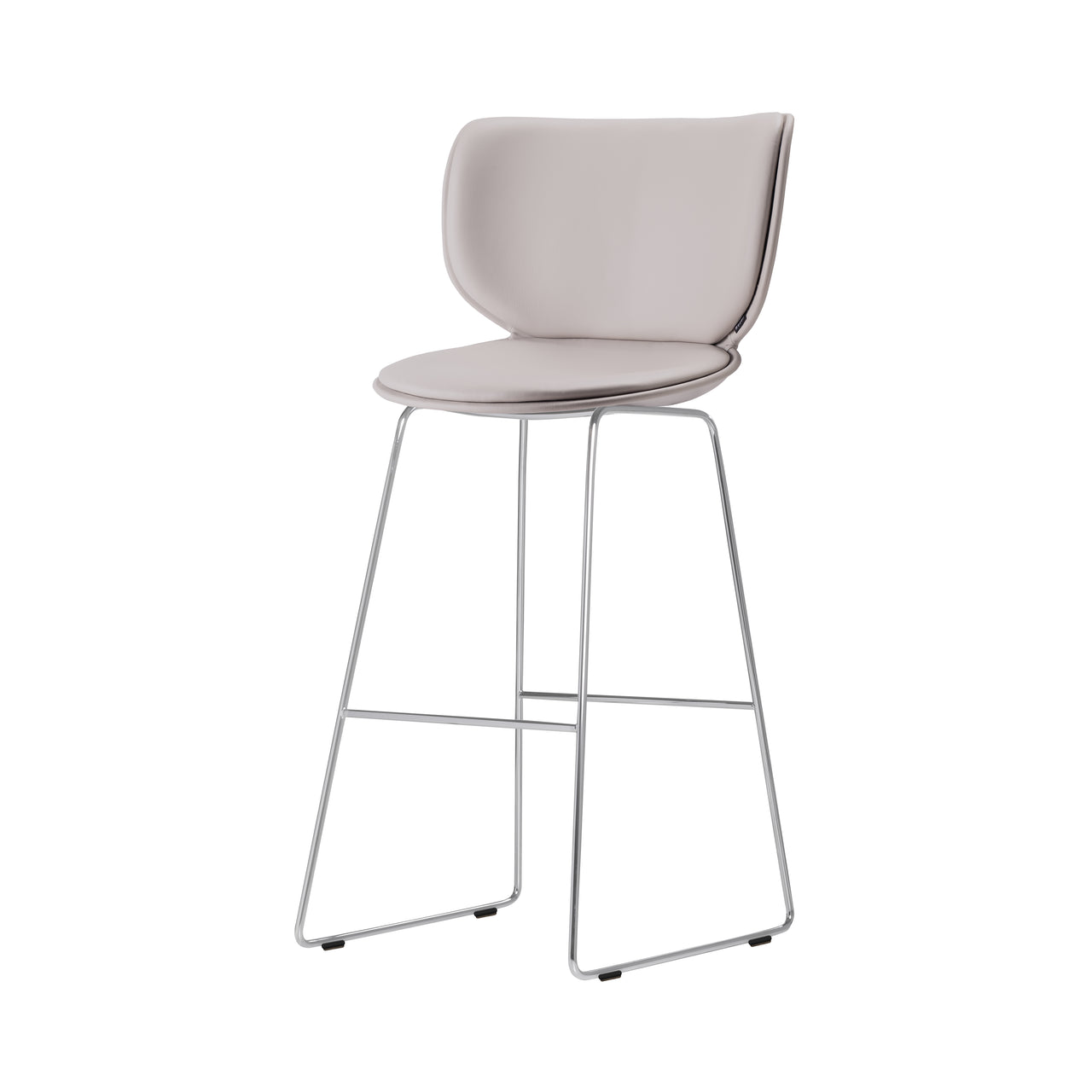 Hana Bar + Counter Stool: Upholstered + Bar + Chrome