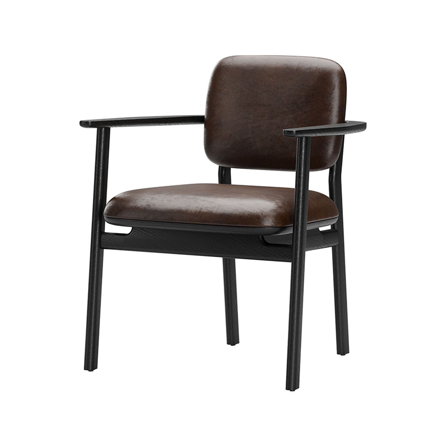 Marea Dining Armchair: Black Oak