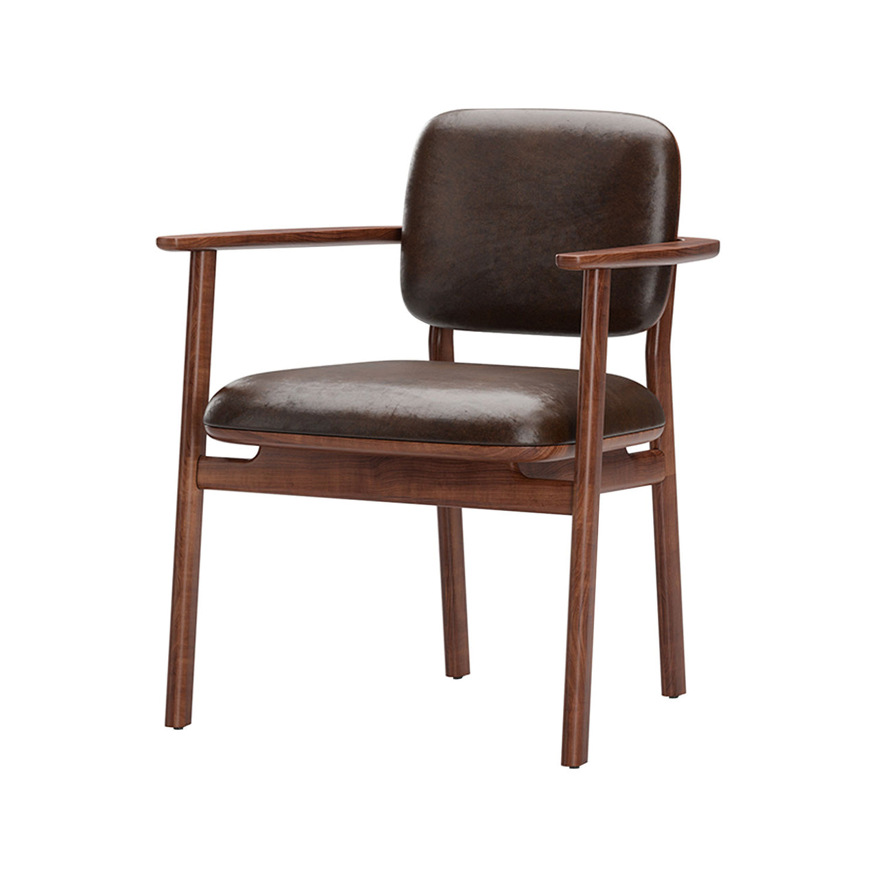 Marea Dining Armchair: Natural Walnut