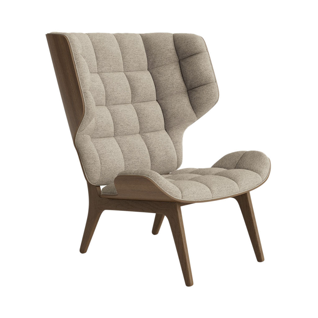 Mammoth Lounge Chair: Front Upholstered + Light Smoked Oak