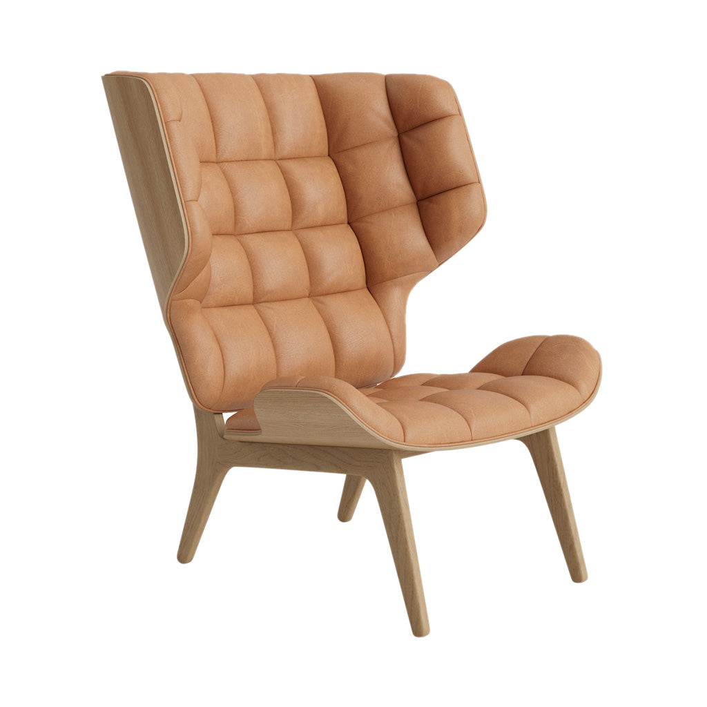 Mammoth Lounge Chair: Front Upholstered + Natural Oak