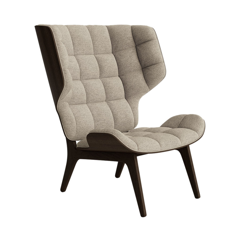 Mammoth Lounge Chair: Front Upholstered + Dark Smoked Oak