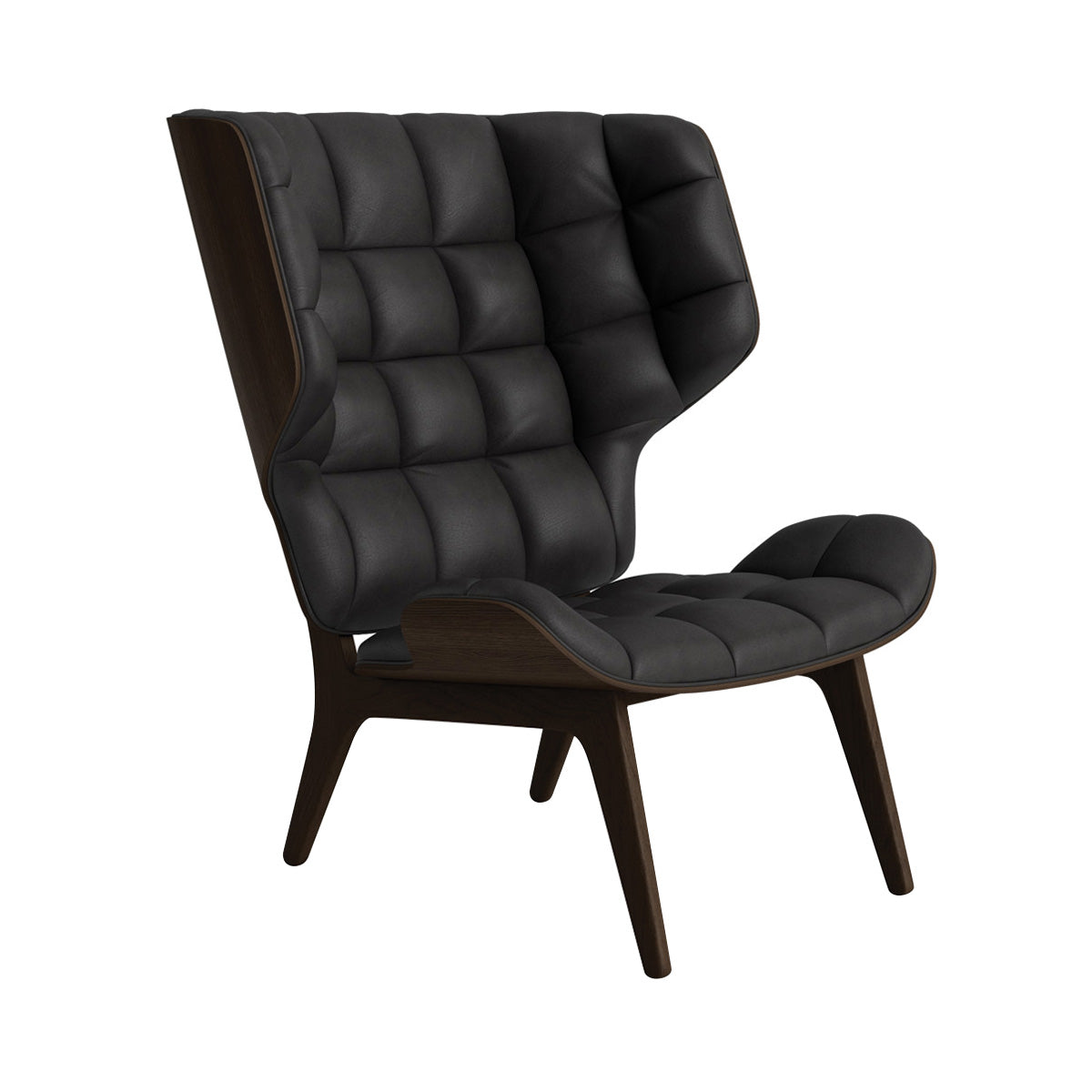 Mammoth Lounge Chair: Front Upholstered + Dark Smoked Oak