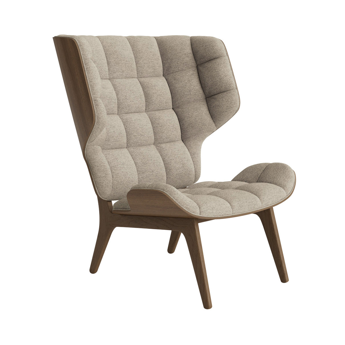 Mammoth Lounge Chair: Front Upholstered + Light Smoked Oak