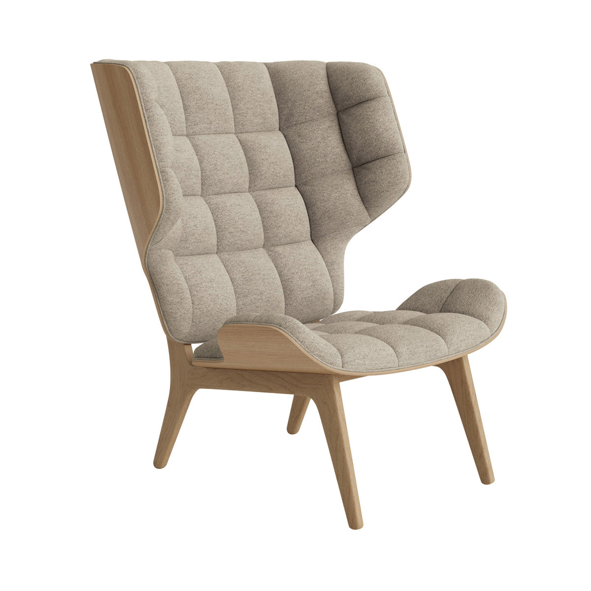 Mammoth Lounge Chair: Front Upholstered + Natural Oak