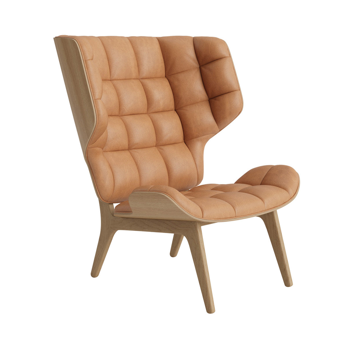 Mammoth Lounge Chair: Front Upholstered + Natural Oak