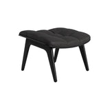 Mammoth Ottoman: Front Upholstered + Black Oak
