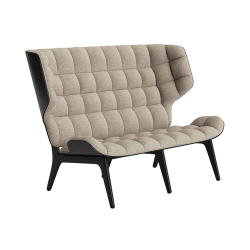Mammoth Sofa: Front Upholstered + Black Oak