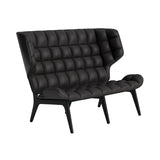 Mammoth Sofa: Front Upholstered + Black Oak