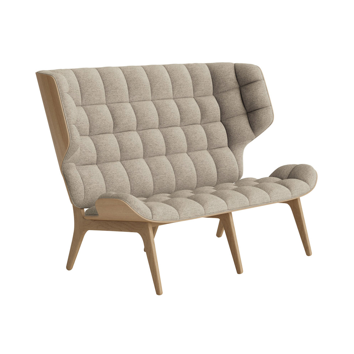 Mammoth Sofa: Front Upholstered + Natural Oak