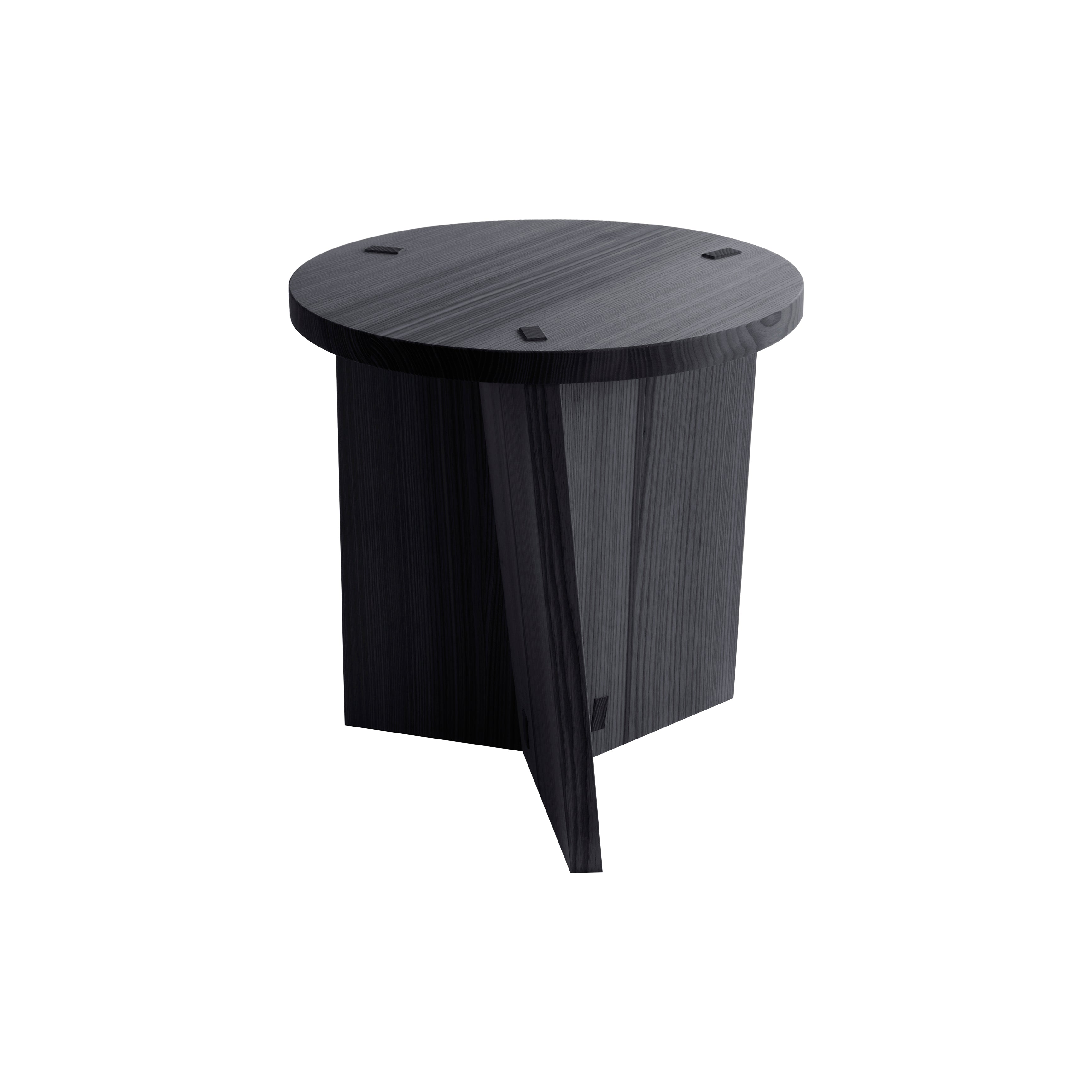 Marfa Stool + Table: Black Stained Ash