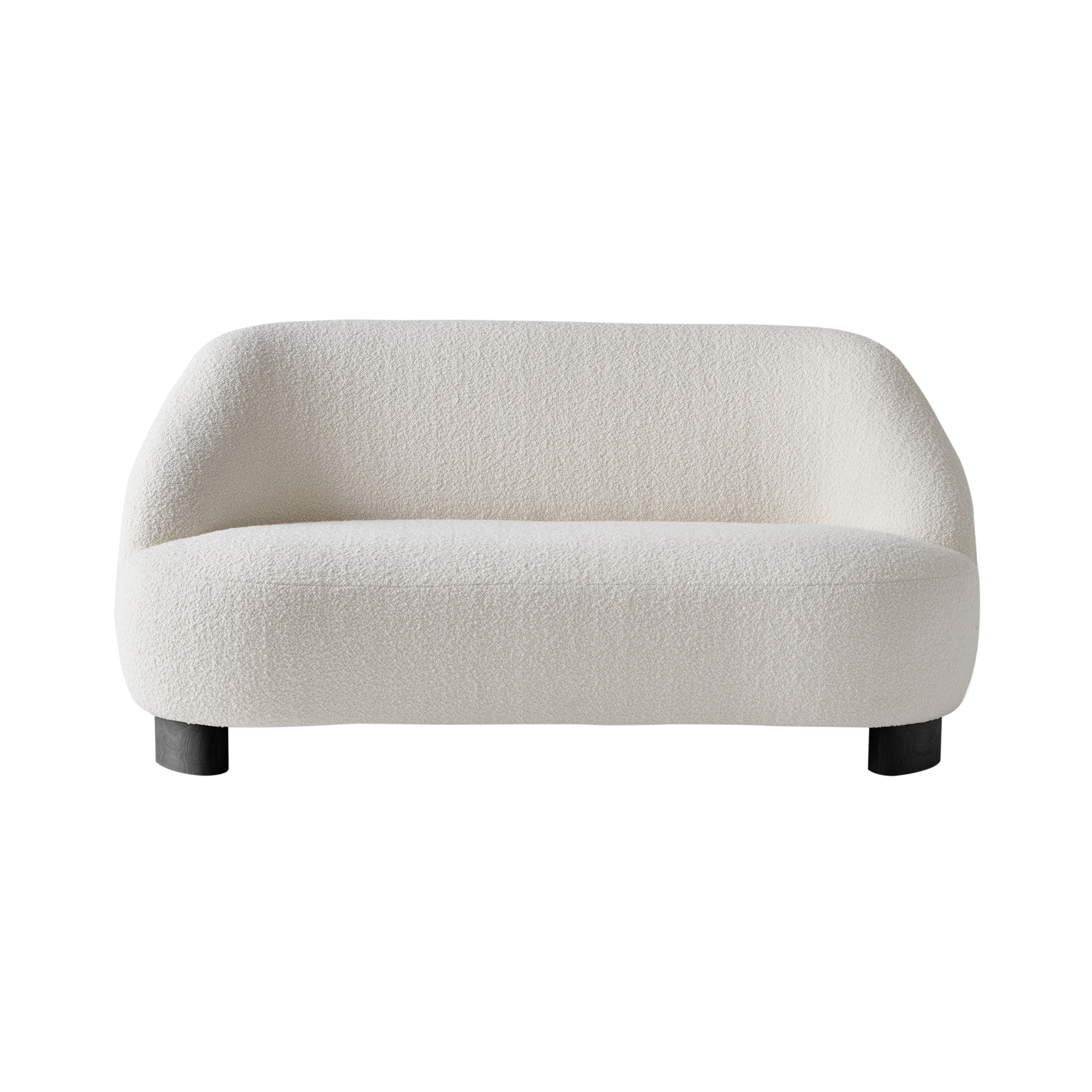 Margas 2 Seater Sofa: LC3 + Black Lacquered Oak + Karakorum 001