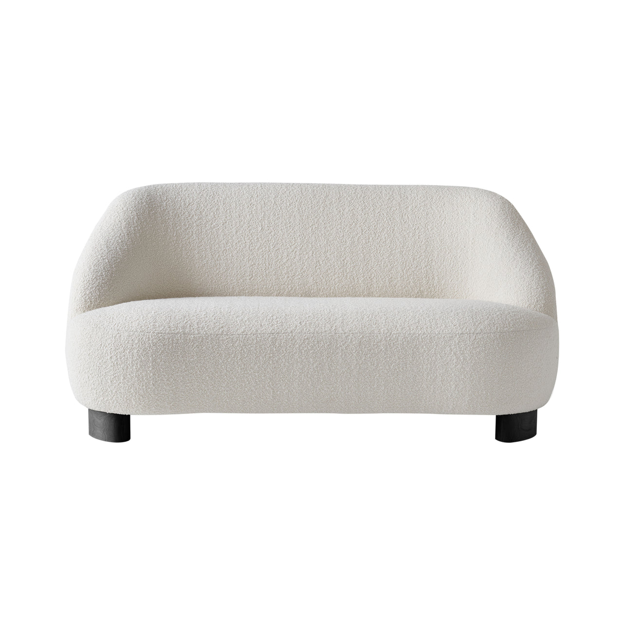 Margas 2 Seater Sofa: LC3 + Black Lacquered Oak + Karakorum 001